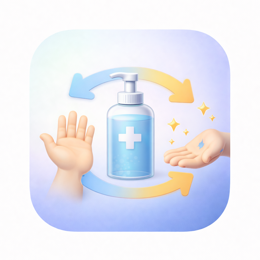 Sanitiser before & after use